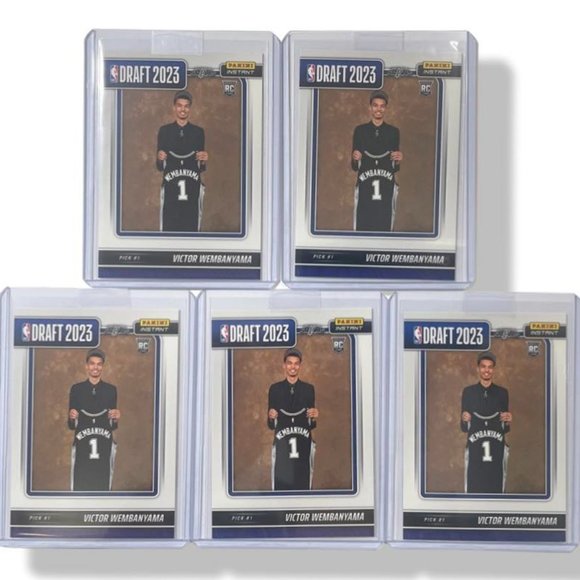 (Lot of 5) 2023 VICTOR WEMBANYAMA PANINI NBA INSTANT DRAFT NIGHTROOKIERC